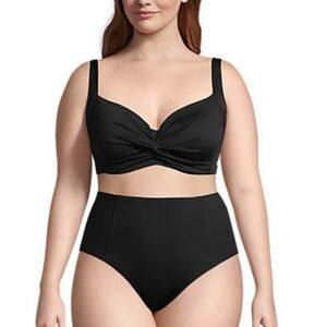 Lands' End Twist Front Underwire Bikini Top 22W DD